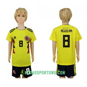 Koszulka Kolumbia Aguilar 8 Dziecięcy Mistrzostwa Świata 2018 Domowe Stroje Piłkarskie